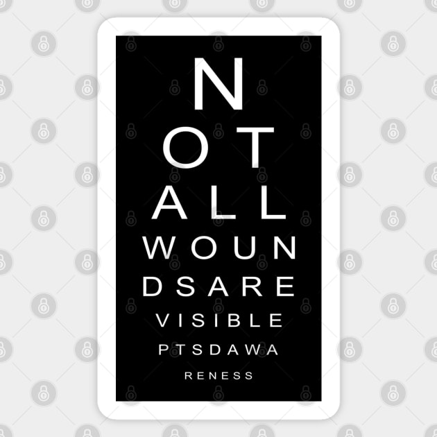 PTSD Not All Wounds Are Visible Sticker by Yule